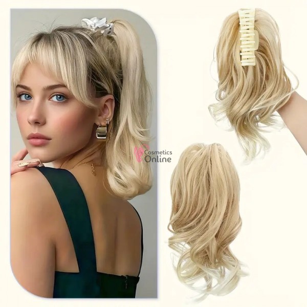 Extensie de par coada ondulata cu cleste 30 cm Cod  SS30-14H613 Blond Ash Mixt